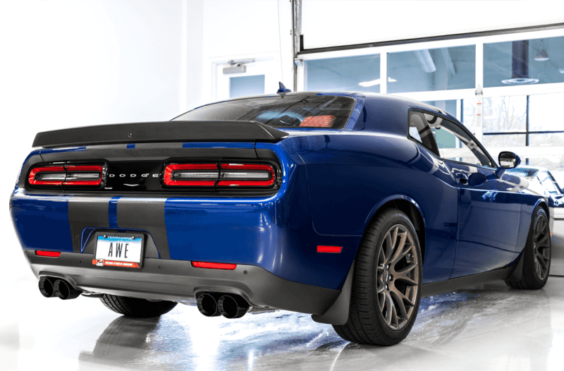 AWE Tuning — AWE Tuning 2015+ Dodge Challenger 6.4L/6.2L SC Track Edition Exhaust - Quad Diamond Black Tips
Track Exhaust - view 5