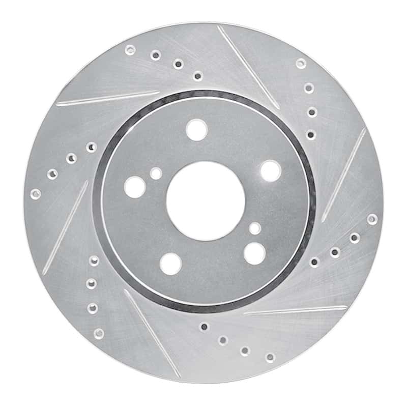 R1 Concepts — R1 18-22 Toyota C-HR Front Right Drilled & Slotted Silver Brake Rotor
R1 Brake Rotor Drill - view 1