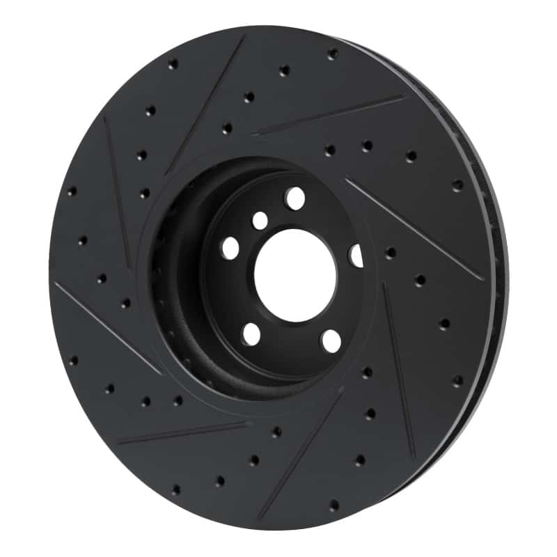 R1 Concepts — R1 16-25 BMW 330e Left Front Drilled & Slotted Black Brake Rotor
R1 Brake Rotor Drill - view 4