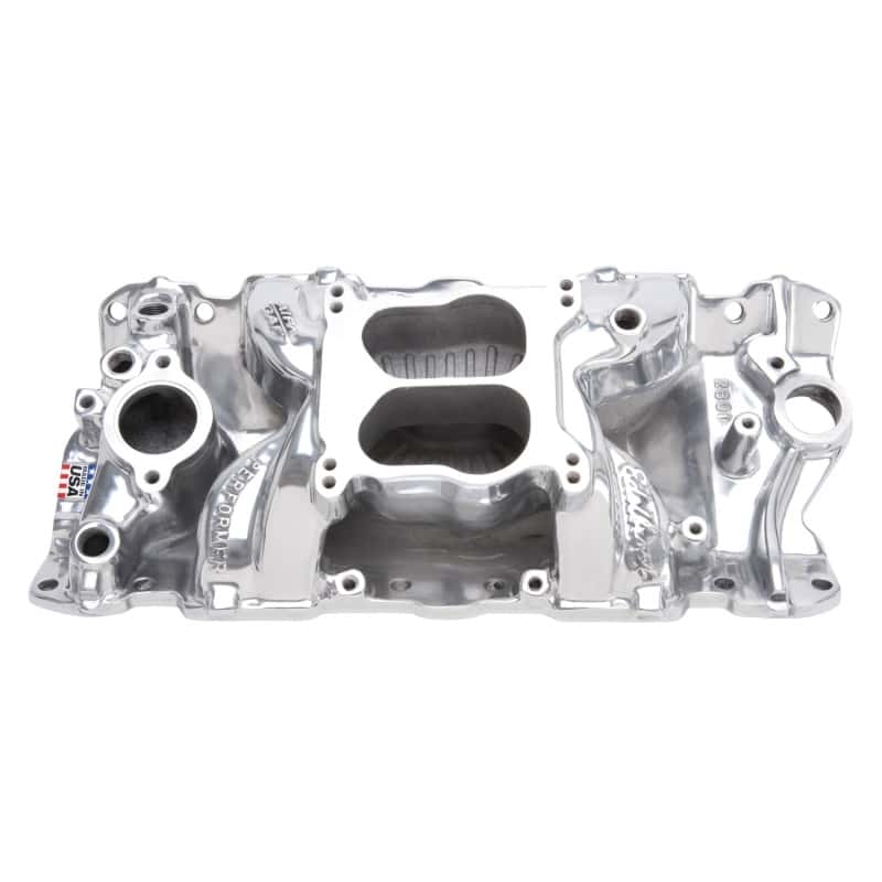 Edelbrock — Edelbrock SBC Perf Air Gap Manifold Polished
MANIFOLD - view 2