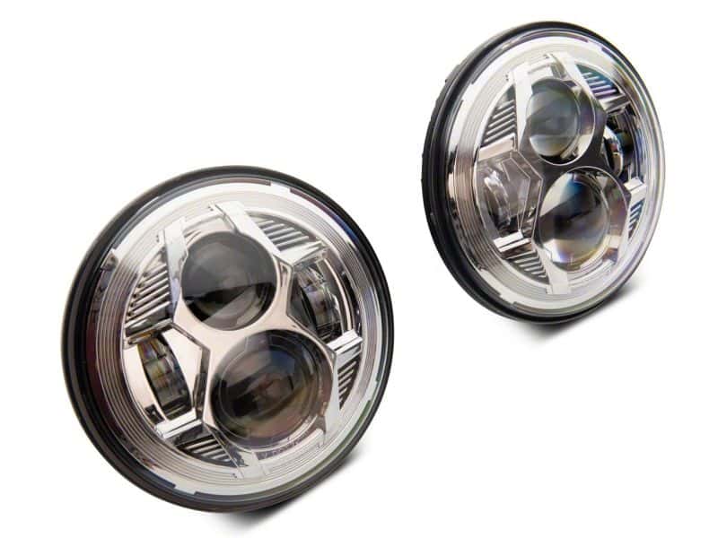 Raxiom — Raxiom 07-18 Jeep Wrangler JK 7-In LED Headlights- Chrome Housing (Clear Lens)
Headlights - view 2