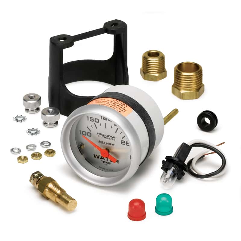 AutoMeter — Autometer Ultra-Lite 52mm 100-250 Deg F Short Sweep Electric Water Temp Gauge
2" WATER TEMP, 100-2 - view 3