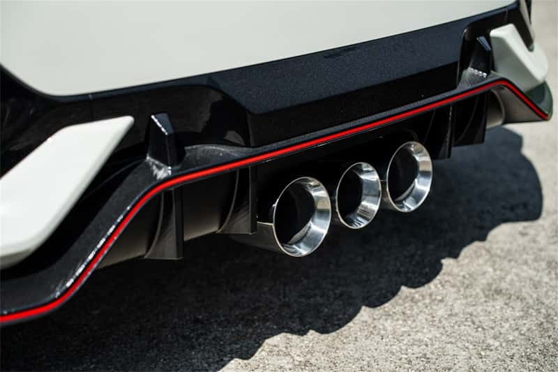 CORSA Performance — Corsa 2017-2021 Honda Civic Type R Xtreme Cat-Back Tri Rear Exit with 4.5in Polished Pro-Series Tips
Exhaust - view 3