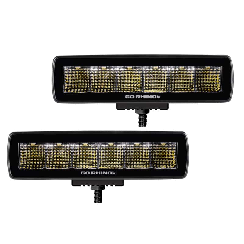 Go Rhino — Go Rhino Xplor Blackout Series Sixline LED Flood Light Kit (Surface/Threaded Stud Mnt) - Blk (Pair)
BLK- Sixline Lights - view 1