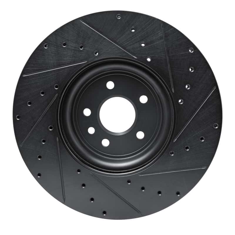 R1 Concepts — R1 16-24 Jaguar XF Front Left Drilled & Slotted Black Brake Rotor
R1 Brake Rotor Drill - view 5