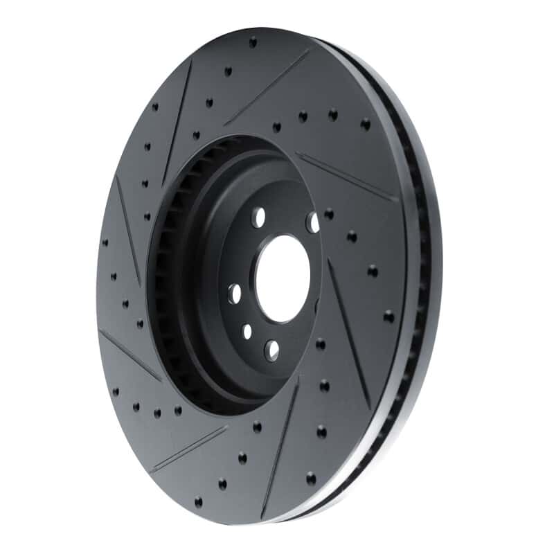 R1 Concepts — R1 20-25 Jaguar E-Pace Front Right Drilled & Slotted Black Brake Rotor
R1 Brake Rotor Drill - view 4
