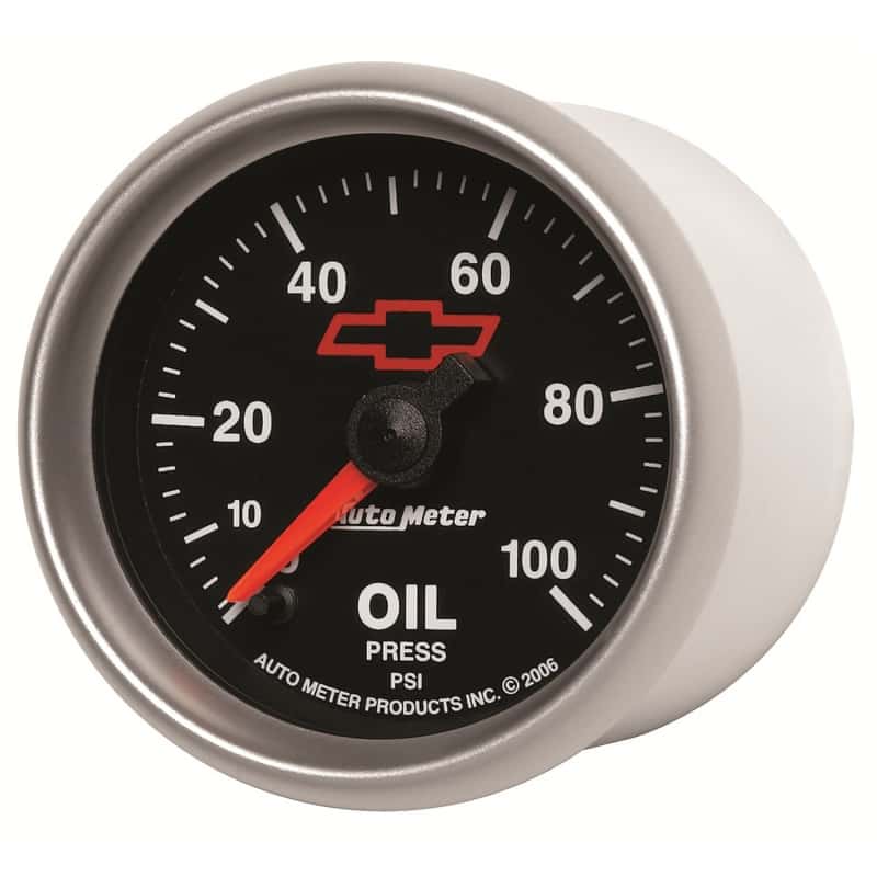 AutoMeter — Autometer GM Bowtie Black 2-1/16in 0-100 PSI Oil Pressure - Stepper Motor
2-1/16" OIL PRESS, 0 - view 6