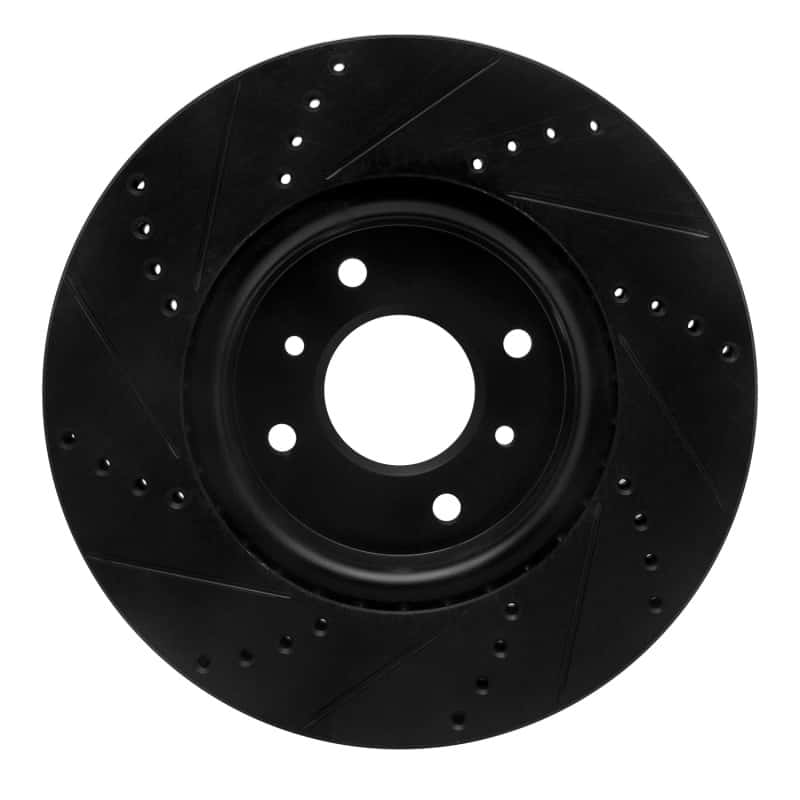 R1 Concepts — R1 04-06 Nissan Sentra Front Right Drilled & Slotted Black Brake Rotor
R1 Brake Rotor Drill - view 5