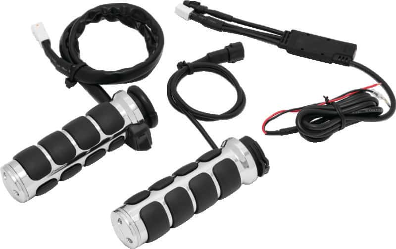 Kuryakyn — Kuryakyn Heated ISO Grips Dual Cable Chrome - view 1