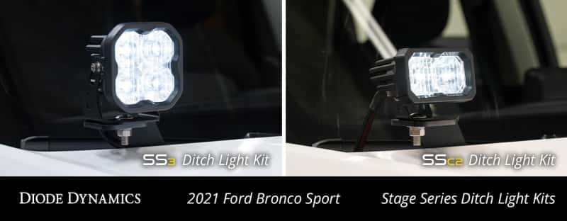 Diode Dynamics — Diode Dynamics 2021 Ford Bronco SS3 LED Ditch Light Kit - Sport Yellow Pro Combo - view 5
