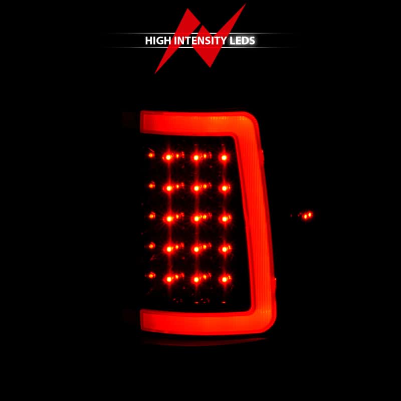 ANZO — ANZO 2004-2006 Ford F-150 LED Tail Lights w/ Light Bar Black Housing Smoke Lens - view 6