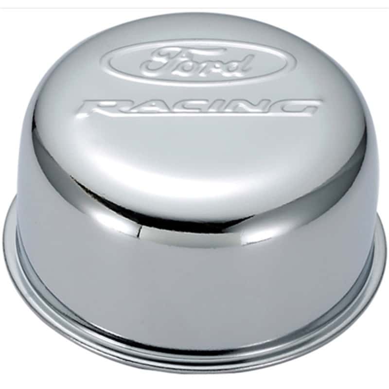 Ford Racing — Ford Racing Chrome Breather Cap w/ Ford Racing Logo - Twist Type
Oil Breather Cap - view 1