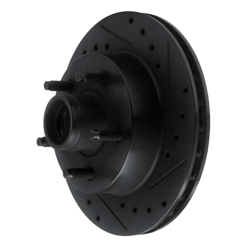 R1 Concepts — R1 83-97 Ford AEROSTAR Front Right Drilled & Slotted Black Brake Rotor
R1 Brake Rotor Drill - view 2