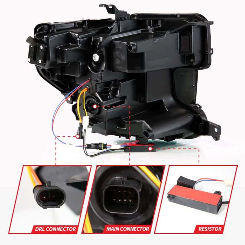ANZO — ANZO 19-21 GMC Sierra 1500 LED Projector Headlight w/Switchback+Sequential - Black
Head Light Set
Headlights - view 5
