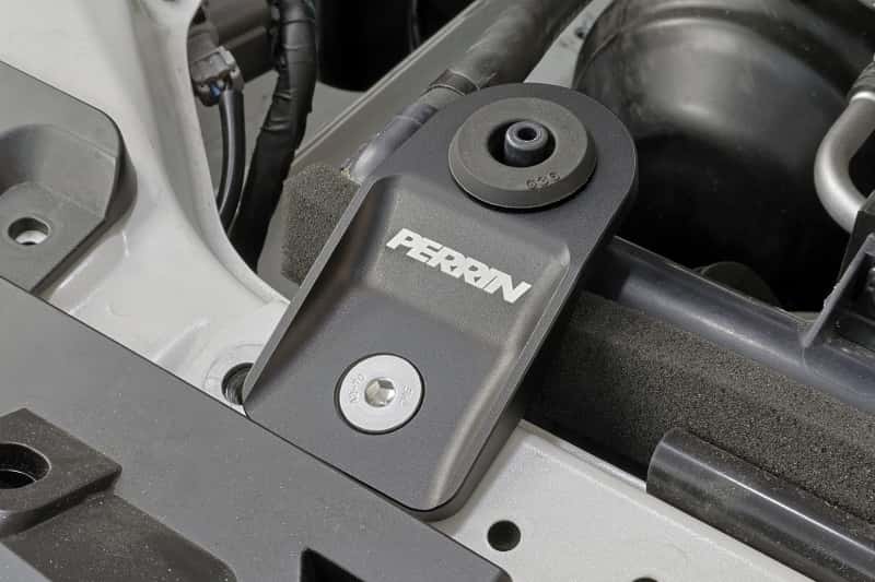 Perrin Performance — PERRIN 08-14 Subaru WRX/STI / 08-11 Impreza / 08-10 Outback Upper Radiator Bracket Set - Black - view 2