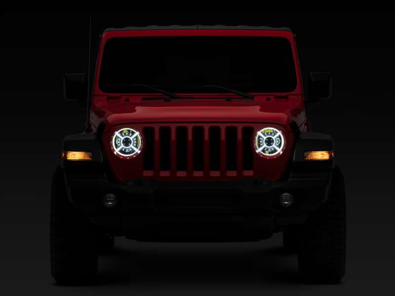 Raxiom — Raxiom 18-22 Jeep Wrangler JL/ JT 9-Inch LED Headlights w/ DRL and Halo- Black Housing (Clear Lens)
Headlights - view 10