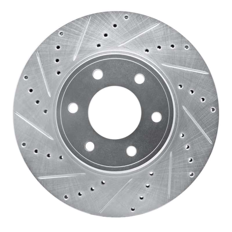 R1 Concepts — R1 06-09 Chevrolet Trailblazer Front Left Drilled & Slotted Silver Brake Rotor
R1 Brake Rotor Drill - view 1