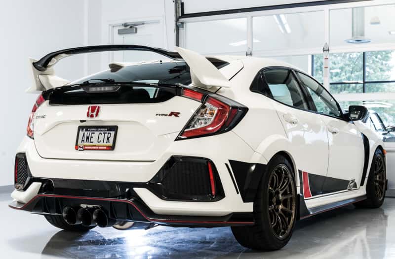 AWE Tuning — AWE Tuning 2017+ Honda Civic Type R Track Edition Exhaust w/Front Pipe & Triple Diamond Black Tips
Track Exhaust - view 2