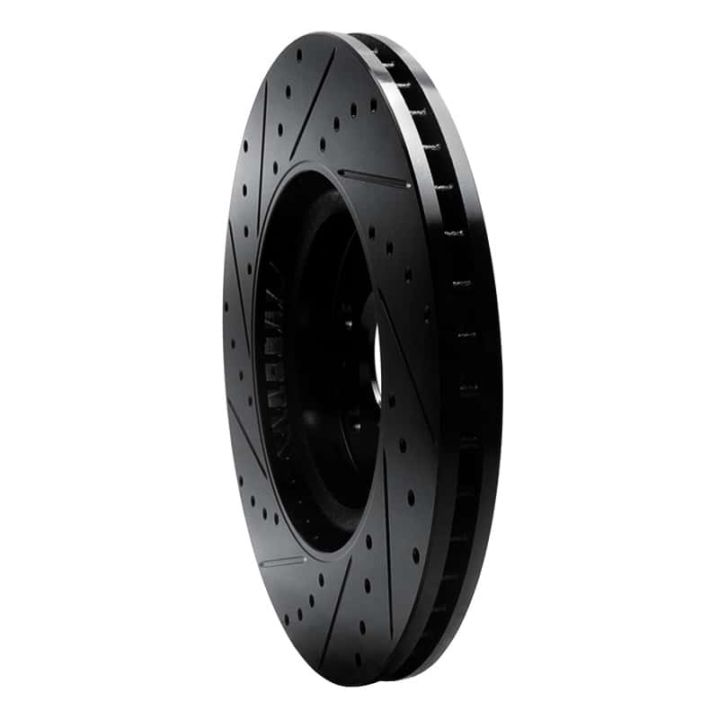 R1 Concepts — R1 10-16 Cadillac SRX Front Right Drilled & Slotted Black Brake Rotor
R1 Brake Rotor Drill - view 4