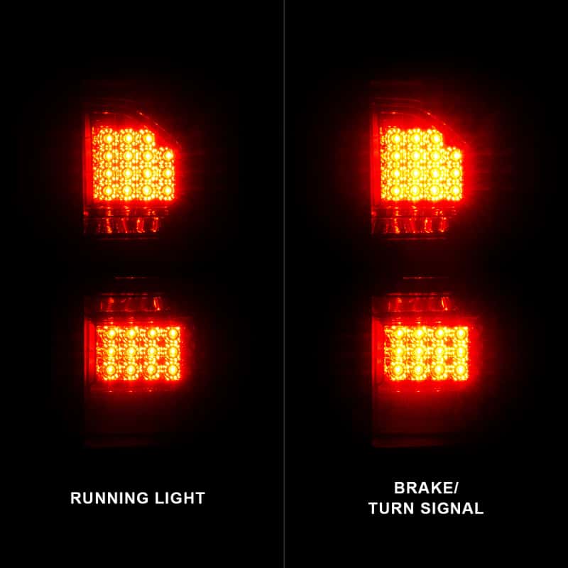 ANZO — ANZO 2014-2018 GMC Sierra LED Tail Lights Black Housing Smoke Lens - view 3