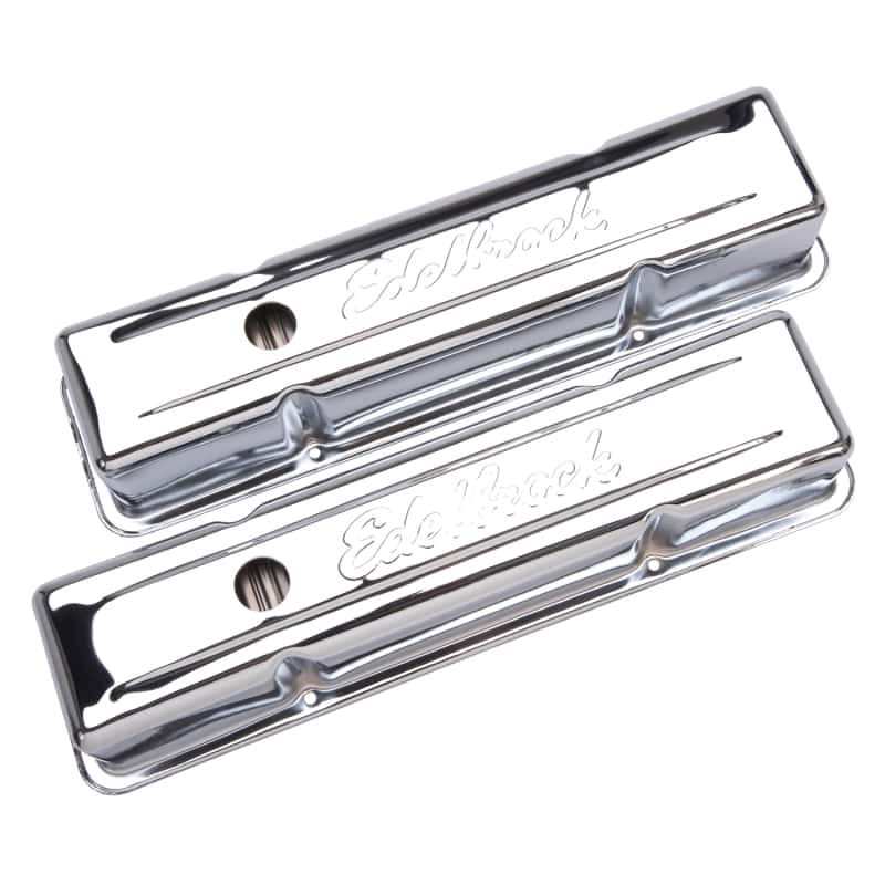 Edelbrock — Edelbrock Valve Cover Signature Series Chevrolet 1959-1986 262-400 CI V8 Tall Chrome
CHROME/PRO-FLO - view 5