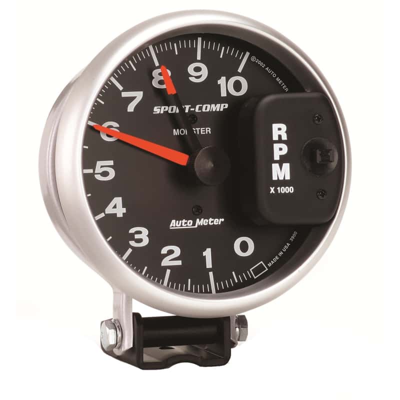 AutoMeter — AutoMeter Gauge Tachometer 5in. 10K RPM Pedestal W/ Red Line Sport-Comp
5" TACH, 10,000 RPM, - view 4