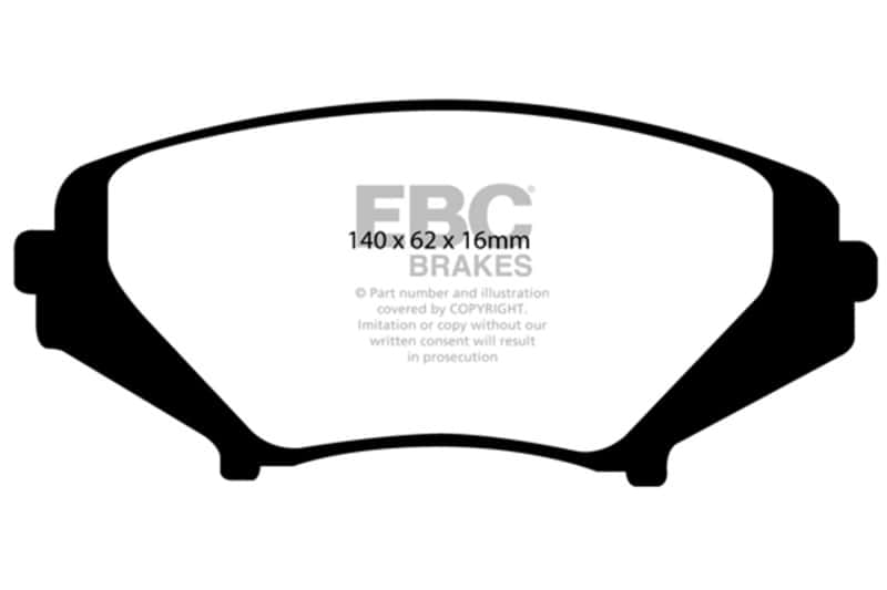 EBC — EBC 03-12 Mazda RX8 1.3 Rotary (Standard Suspension) Ultimax2 Front Brake Pads
Disc Brake Pad - view 1