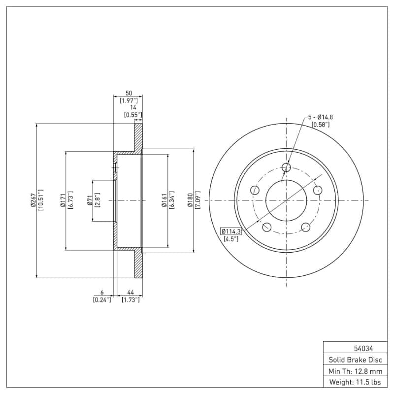 DFC — DFC 94-04 Ford Mustang Rear GeoSPEC Coated Rotor
DFC Brake Rotor - view 6