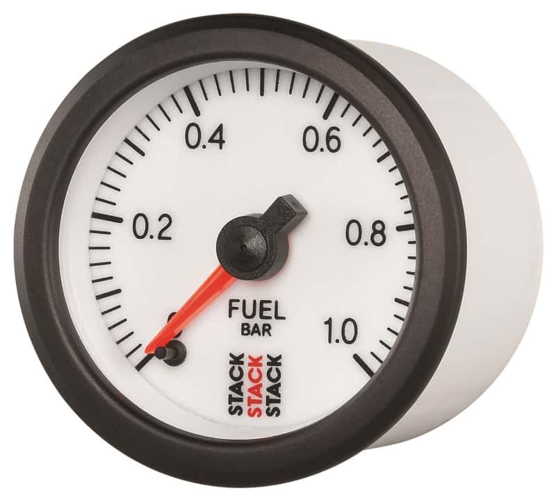 AutoMeter — Autometer Stack 52mm 0-1 Bar M10 Male Pro Stepper Motor Fuel Pressure Gauge - White
Ga FP ProStpr W 1Bar - view 2