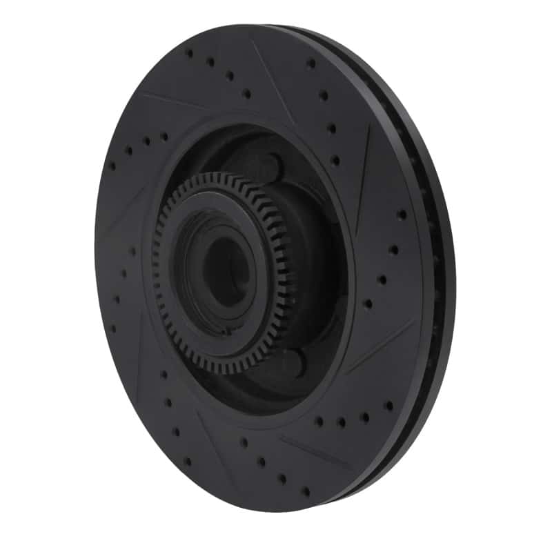 R1 Concepts — R1 04-08 Ford F-150 RWD Front Left Drilled & Slotted Black Brake Rotor
R1 Brake Rotor Drill - view 4