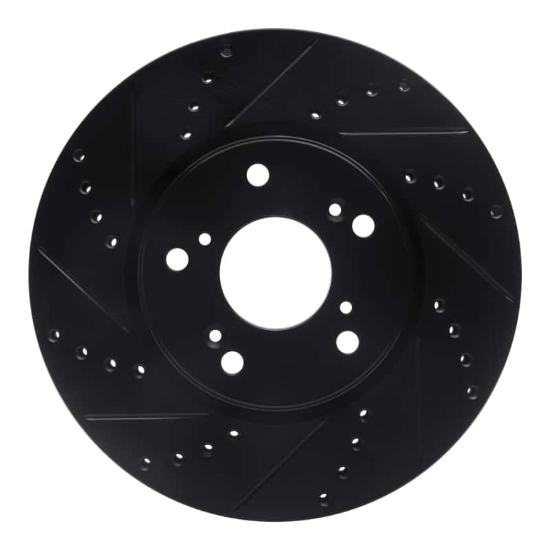 R1 Concepts — R1 13-22 Honda Accord Coupe Front Left Drilled & Slotted Black Brake Rotor
R1 Brake Rotor Drill - view 1