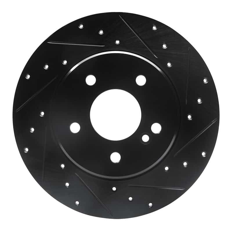R1 Concepts — R1 98-03 Mercedes-Benz E320 Rear Right Drilled & Slotted Black Brake Rotor
R1 Brake Rotor Drill - view 1
