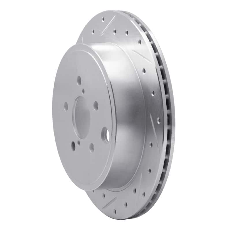 R1 Concepts — R1 10-25 Scion FR-S Rear Left Drilled & Slotted Silver Brake Rotor
R1 Brake Rotor Drill - view 2