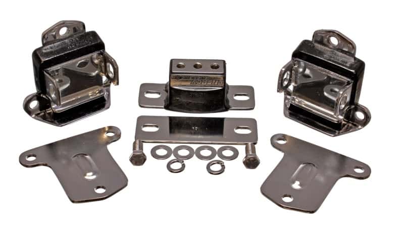 Energy Suspension — Energy Suspension 67-72 Chevrolet Camaro Black Motor and Transmission Mounts; Chrome Finish
Mtr/TransMntSet - view 1