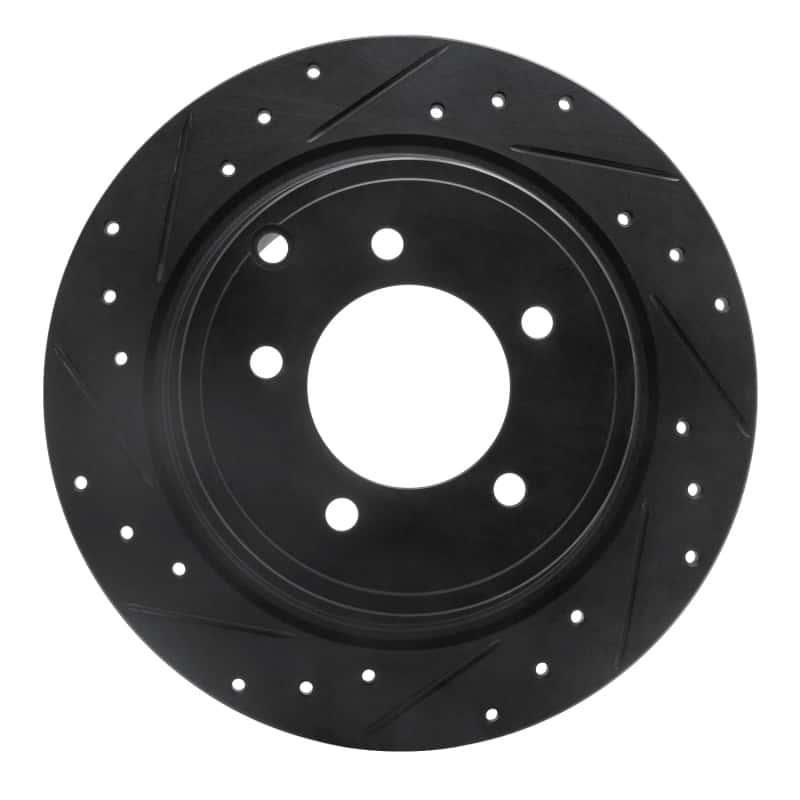 R1 Concepts — R1 07-17 Chrysler 200 Rear Left Drilled & Slotted Black Brake Rotor
R1 Brake Rotor Drill - view 1