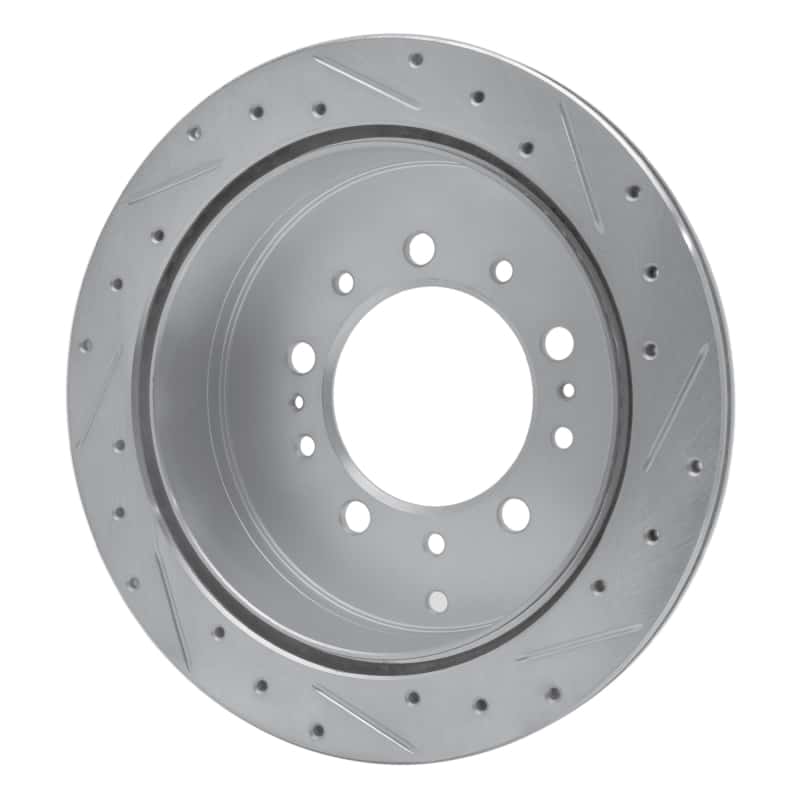 R1 Concepts — R1 17-21 Toyota Land Cruiser Rear Left Drilled & Slotted Silver Brake Rotor
R1 Brake Rotor Drill - view 4
