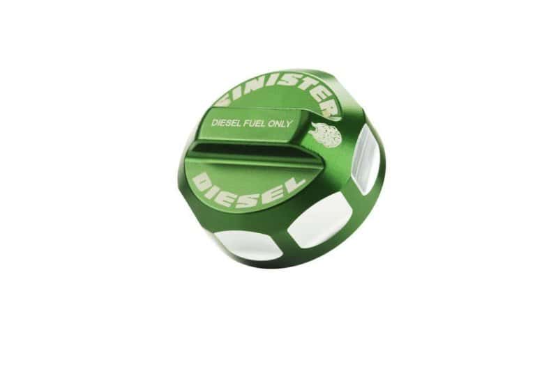 Sinister Diesel — Sinister Diesel 08-16 Ford Powerstroke 6.4/6.7L Fuel Cap- Green
Fuel Cap - view 1