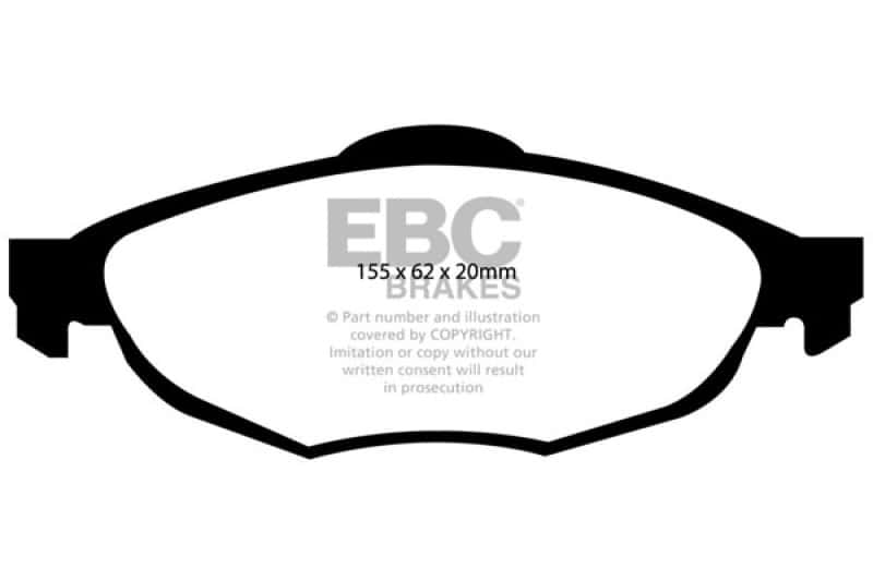 EBC — EBC 01-06 Chrysler Sebring Sedan 2.4 Yellowstuff Front Brake Pads
Disc Brake Pad - view 1
