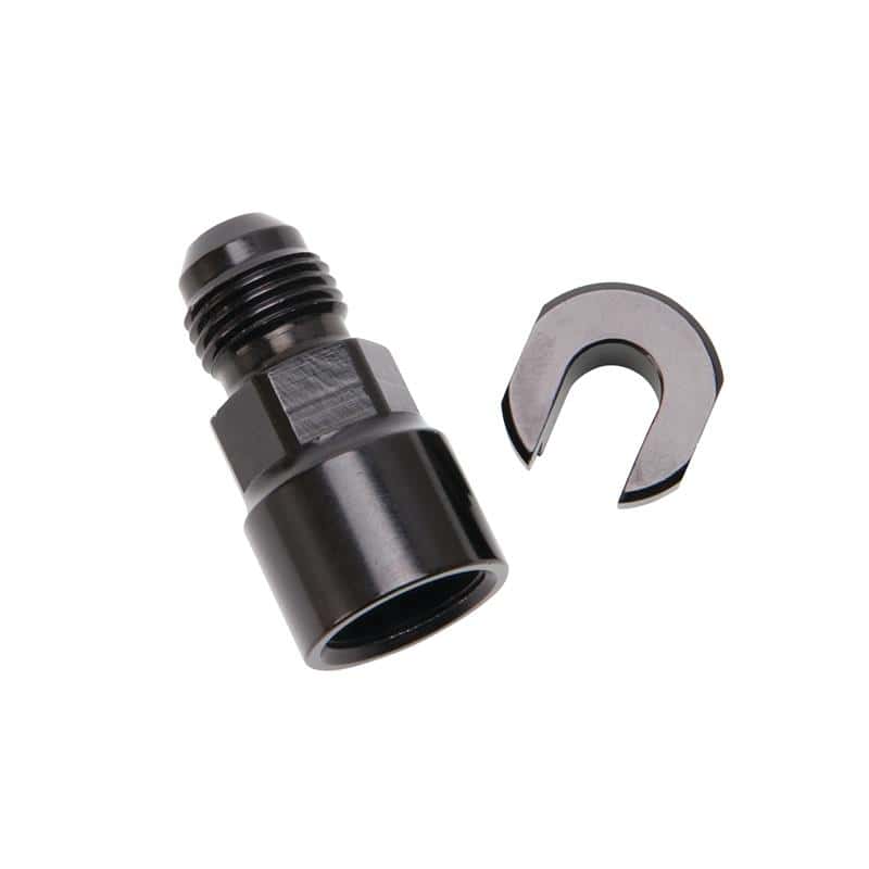 Russell — Russell Performance -6 AN Male to 5/16in SAE Quick-Disconnect Female (Black Single)
Adapter Fitting - view 4