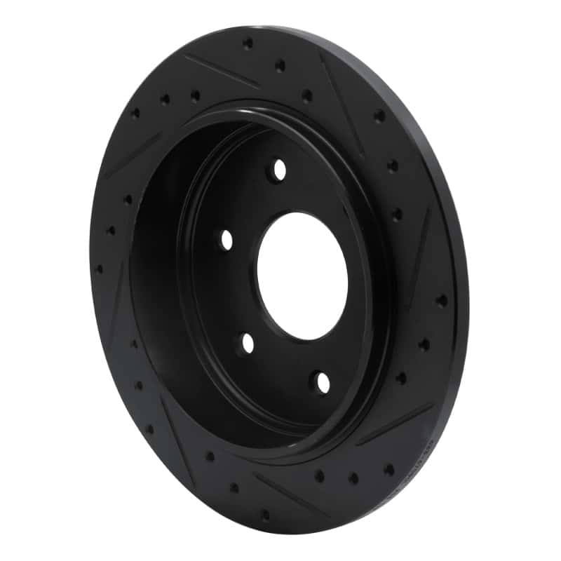 R1 Concepts — R1 04-15 Infiniti QX56 Rear Left Drilled & Slotted Black Brake Rotor
R1 Brake Rotor Drill - view 4