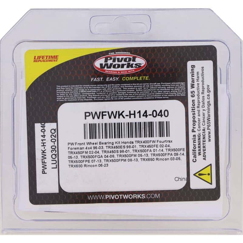Pivot Works — Pivot Works 95-03 Honda TRX400FW Fourtrax Foreman 4x4 - Front Wheel Bearing Kit - view 3