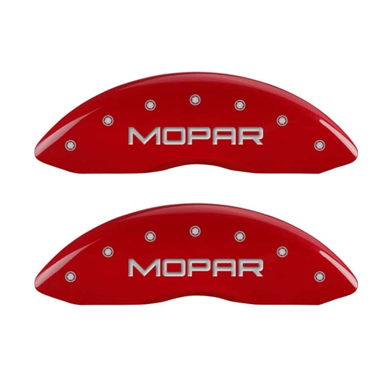 MGP — MGP Front set 2 Caliper Covers Engraved Front MOPAR Red finish silver ch
Caliper Covers - view 1