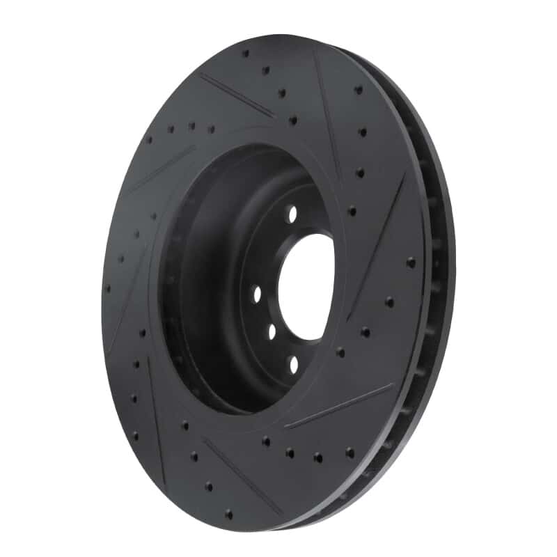 R1 Concepts — R1 11-16 BMW Z4 Front Left Drilled & Slotted Black Brake Rotor
R1 Brake Rotor Drill - view 4
