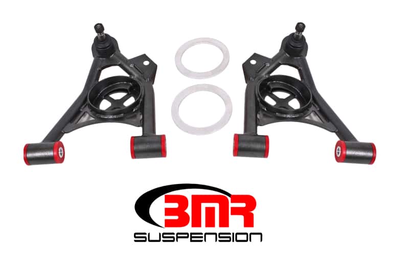 BMR Suspension — BMR 79-93 Mustang Fox Lower Control A-Arm Front w/ Spring Pocket/Tall Ball Joint - Black Hammertone
Lower A-arms - view 1