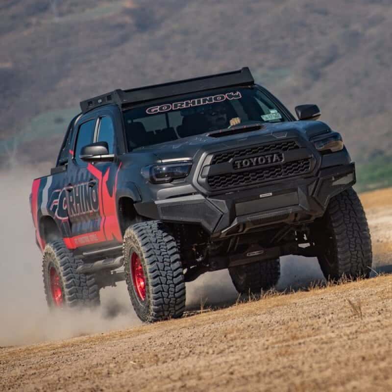 Go Rhino — Go Rhino 16-21 Tacoma Element Front Bumper w/ Power Actuated Hide-away Light Bar Mount Tex Black
Element w Power Bar - view 10