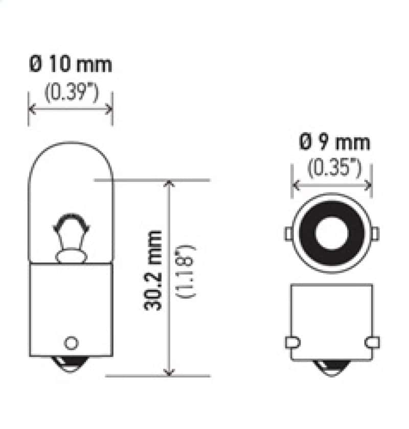 Hella — Hella Bulb 1893 12V 5W BA9s T3.25
1893 Incan Bulb - view 6