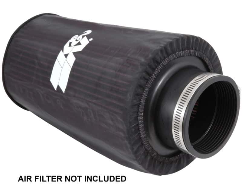 K&N Engineering — K&N Universal Round Tapered Filter Wrap - Black - 6in Base ID x 4.625in Top ID x 9in Height - view 4