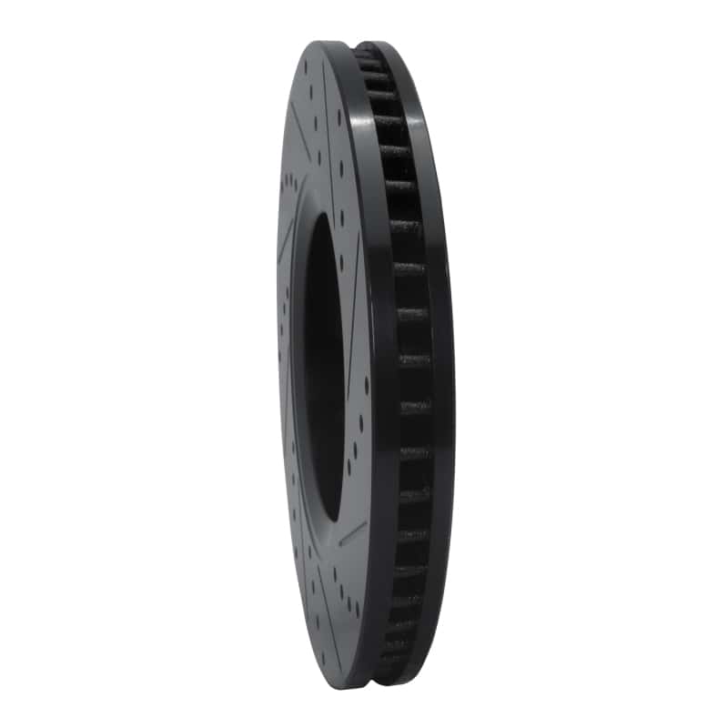 R1 Concepts — R1 05-14 Infiniti FX35 Front Left Drilled & Slotted Black Brake Rotor
R1 Brake Rotor Drill - view 4