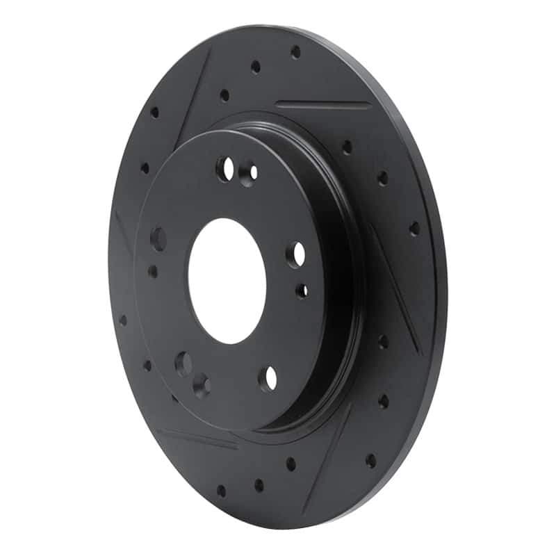 R1 Concepts — R1 11-15 Honda CR-Z Rear Left Drilled & Slotted Black Brake Rotor
R1 Brake Rotor Drill - view 2
