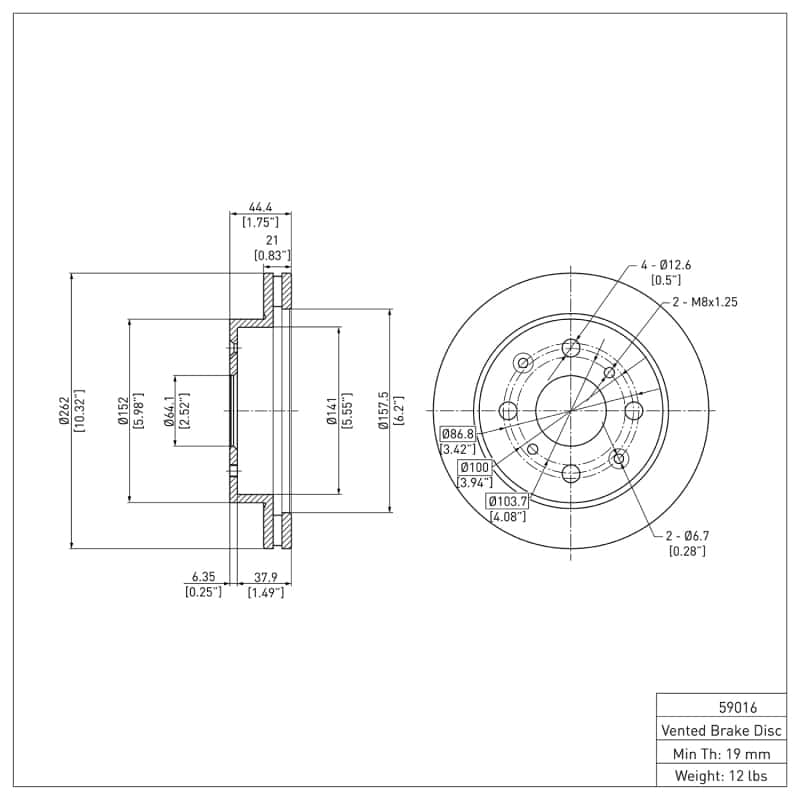 DFC — DFC 90-01 Acura Integra Front Brake Rotor
DFC Brake Rotor - view 2